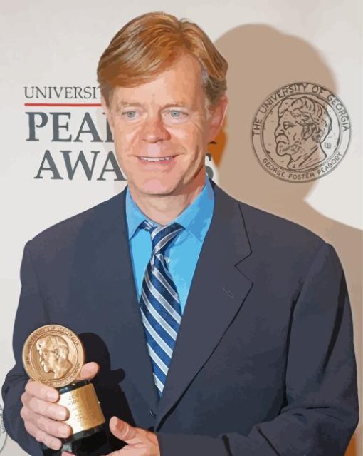 Actor William h Macy With Trophy Painting By Numbers