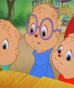 Alvin And The Chipmunks Cartoon Painting By Numbers