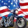 American Motorcycle Patriotic Painting By Numbers