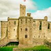 Ancient Warkworth Castle In England Painting By Numbers