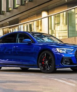 Audi S8 Blue Car Painting By Numbers