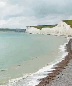 Beachy Head Beach Painting By Numbers