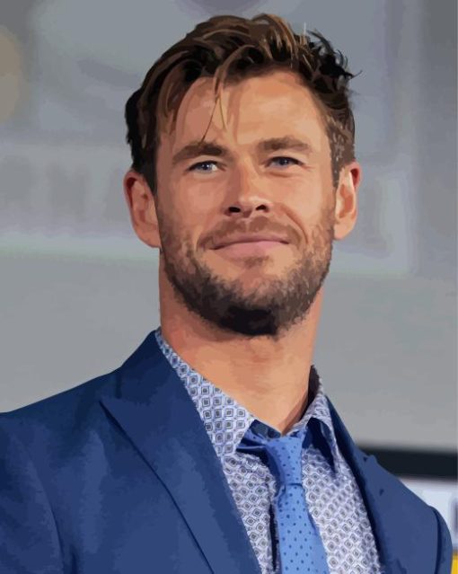 Classy Chris Hemsworth Painting By Numbers