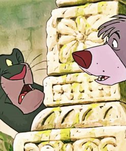 Disney Bagheera And Baloo Painting By Numbers