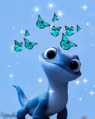 Disney Bruni Lizard And Butterflies Paint By Numbers