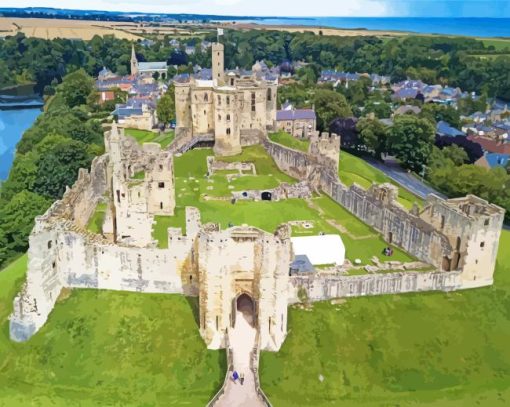 England Warkworth Castle Painting By Numbers