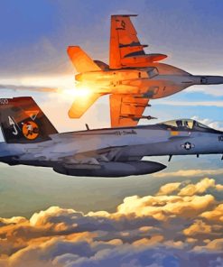 Fa 18 Hornet Aircraft Painting By Numbers