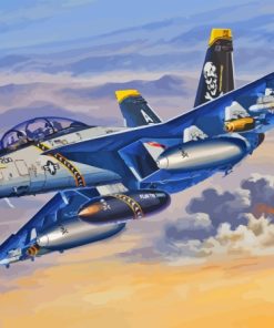 Fa 18 Hornet Fighter Aircraft Painting By Numbers