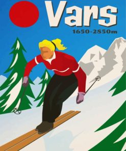 France Vars Ski Poster Painting By Numbers