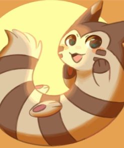 Furret Pokemon Species Art Painting By Numbers