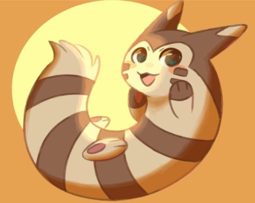 Furret Pokemon Species Art Painting By Numbers