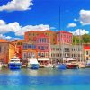 Greece Chania Port Painting By Numbers