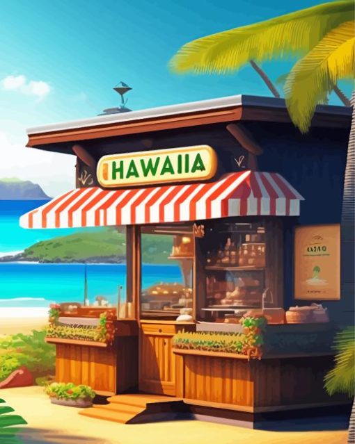 Hawaiian Shop Painting By Numbers