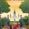 Jackson Square New Orleans Poster Painting By Numbers