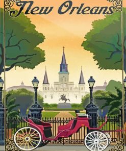 Jackson Square New Orleans Poster Painting By Numbers