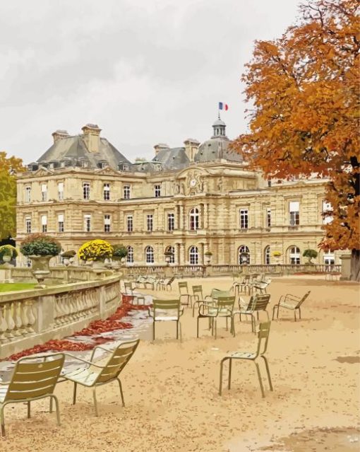 Jardin Du Luxembourg Fall Painting By Numbers