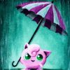 Jigglypuff With Umbrella Paint By Numbers