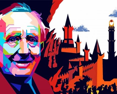 John Ronald Reuel Tolkien Pop Art Painting By Numbers