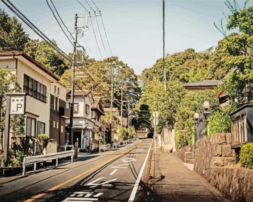 Kamakura City Streets Painting By Numbers