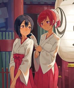 Maki Nishikino And Yazawa Nico Painting By Numbers