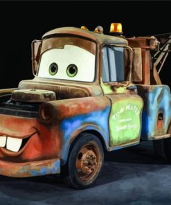 Mater Tow Truck Paint By Numbers