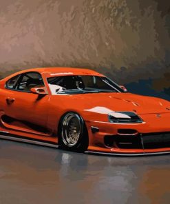 Orange Toyota Supra Mk4 Painting By Numbers