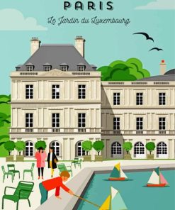 Paris Jardin Du Luxembourg Poster Painting By Numbers