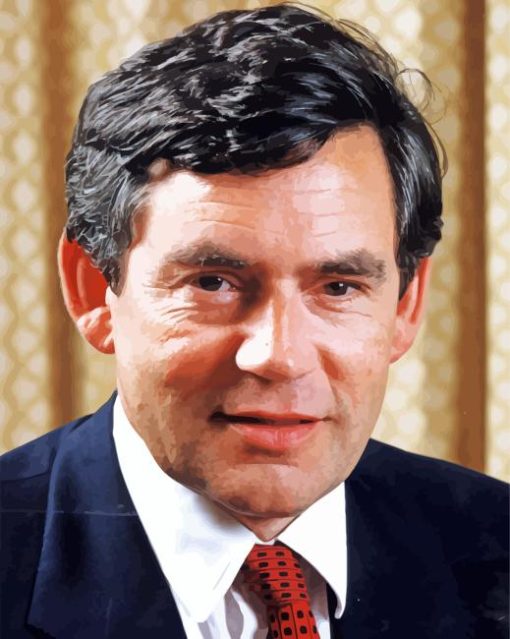 Politician Gordon Brown Painting By Numbers