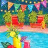 Poolside Paradise Painting By Numbers