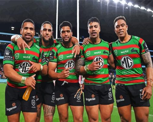 Rabbitohs Rugby Players Painting By Numbers