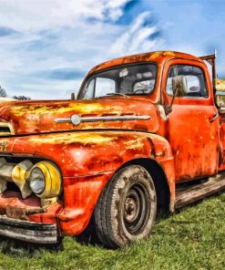 Rusty Old Ford Truck Paint By Numbers