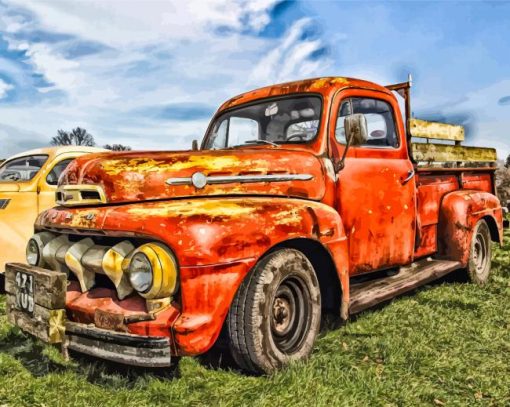 Rusty Old Ford Truck Paint By Numbers