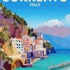 Sorrento Italy Travel Poster Painting By Numbers