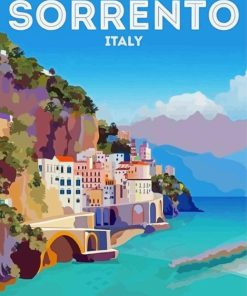 Sorrento Italy Travel Poster Painting By Numbers