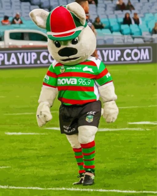 South Sydney Rabbitohs NRL Mascot Painting By Numbers