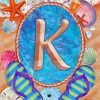 Summer Monogram Letter K Paint By Numbers