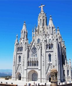 Temple Of The Sacred Heart Painting By Numbers