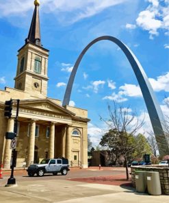 The Gateway Arch Saint Louis Painting By Numbers