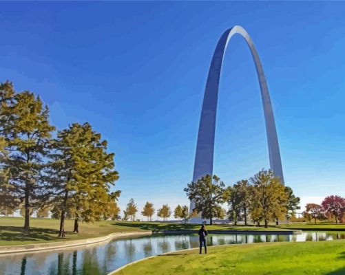 The Gateway Arch View Painting By Numbers