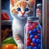 The Cat On The Grocery Shelf Painting By Numbers