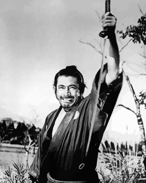 Toshiro Mifune Actor Painting By Numbers