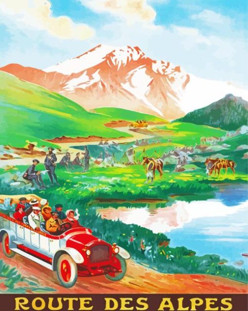 Vars Alpes Road Poster Painting By Numbers