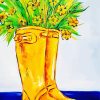 Yellow Rain Boots Painting By Numbers