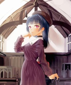 Yoshiko Tsushima Anime Girl Painting By Numbers