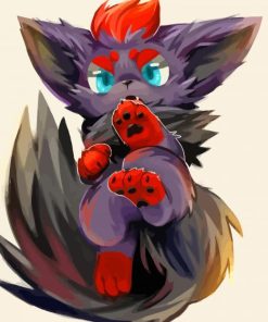 Zorua Pokemon Species Art Paint By Numbers