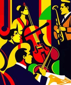 Abstract Cubism Musicians Painting By Numbers