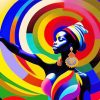 African Colorful Lady Painting By Numbers