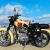 Beige Royal Enfield Bullet Painting By Numbers