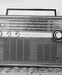 Black And White Radio Vintage Painting By Numbers