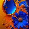 Blue Flower Painting By Numbers